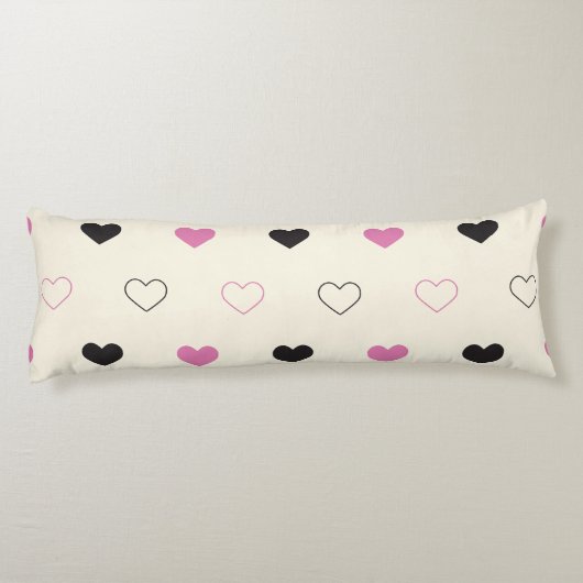 Cute Simple Heart Pattern Seitenschläferkissen (Rückseite)