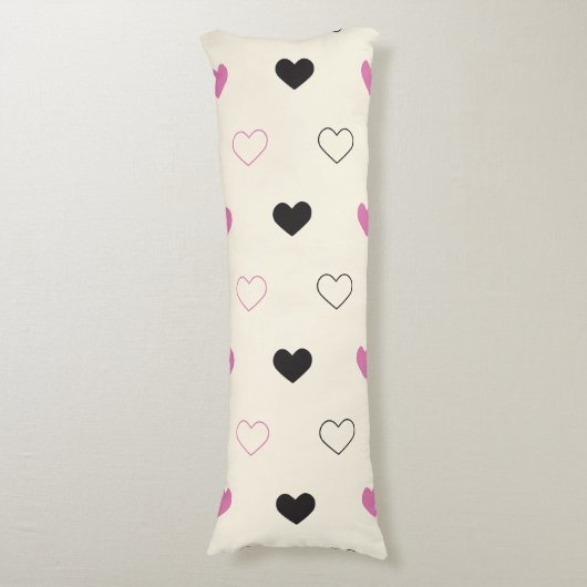 Cute Simple Heart Pattern Seitenschläferkissen (Vorderseite Vertikal)