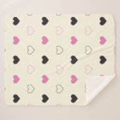 Cute Simple Heart Pattern Sherpadecke (Vorderseite (Horizontal))