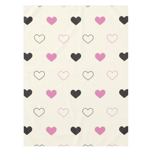 Cute Simple Heart Pattern Tischdecke (Vorderseite)