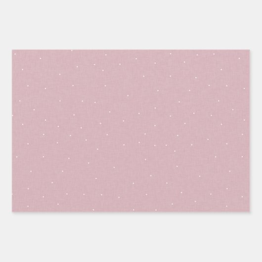 Cute simple pink and white dots baby shower geschenkpapier set (Vorderseite 2)