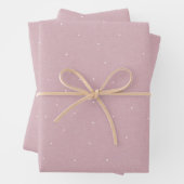 Cute simple pink and white dots baby shower geschenkpapier set (Beispiel)