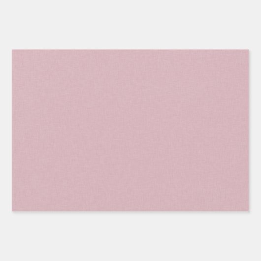 Cute simple pink chambray effect geschenkpapier set (Vorderseite 3)