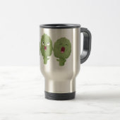 Cute singing artichokes vegetable cartoon reisebecher (VorderseiteRechts)