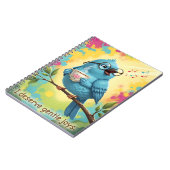 Cute Singing Blue Bird Spiral Photo Notebook   Notizblock (Linke Seite)
