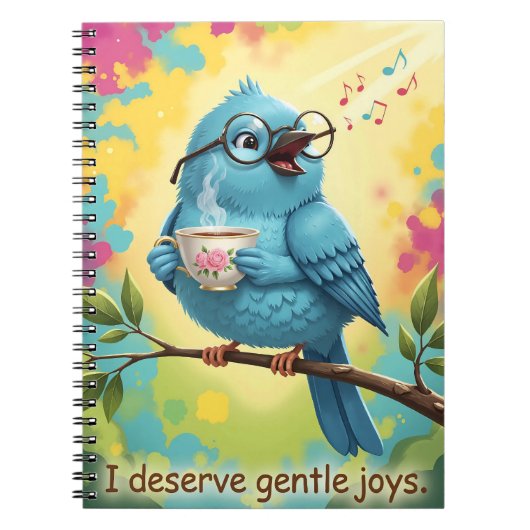 Cute Singing Blue Bird Spiral Photo Notebook   Notizblock (Vorderseite)
