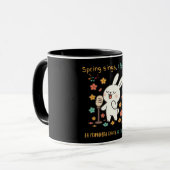 Cute Singing Bunny Spring Mug Tasse (Vorderseite Links)