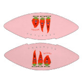 Cute singing chilli peppers cartoon illustration football (Paneele)