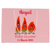 Cute singing chilli peppers cartoon illustration große geschenktüte (Rückseite)