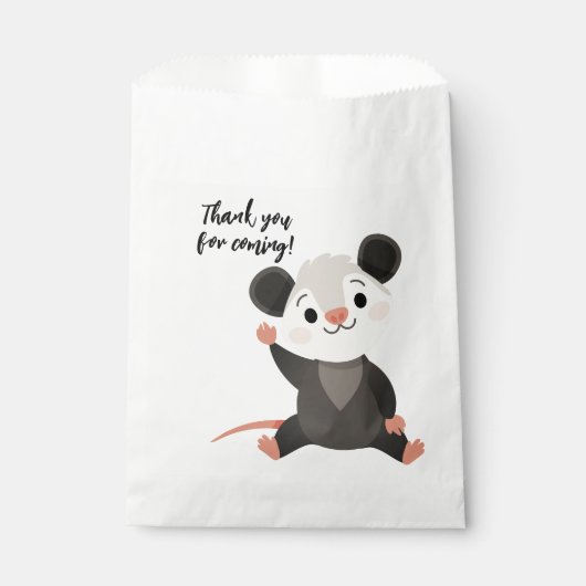 Cute Sitting Opossum Thank You for Coming Geschenktütchen (Vorderseite)