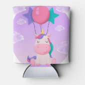 Cute Sitting Unicorn and Balloons Lilac Dosenkühler (Vorderseite)