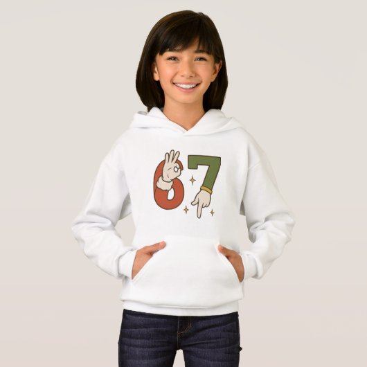 Cute Six Seven 67 6 7 Christmas Santa Elf Hoodie (Vorne ganz)