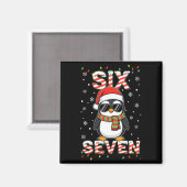 Cute Six Seven 67 Penguin Kids Christmas Holiday L Magnet (Vorderseite/Rückseite)