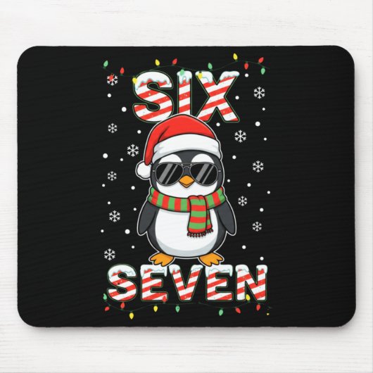Cute Six Seven 67 Penguin Kids Christmas Holiday L Mousepad (Vorne)