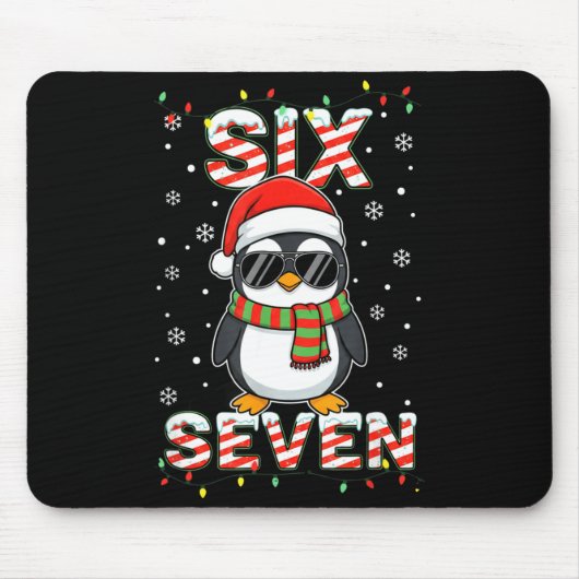 Cute Six Seven 67 Penguin Kids Christmas Holiday Mousepad (Vorne)