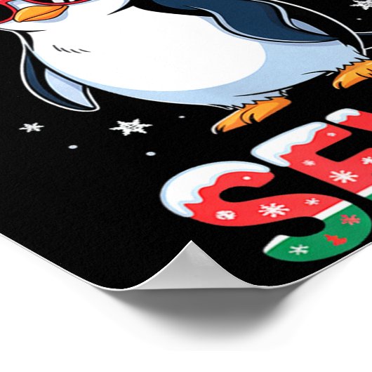 Cute Six Seven 67 Penguin Kids Christmas Holiday  Poster (Ecke)