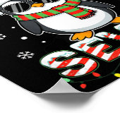 Cute Six Seven 67 Penguin Kids Christmas Holiday Poster (Ecke)