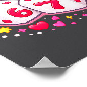 Cute Six Seven 6 7 Dice Valentines Day Shirt Funny Poster (Ecke)