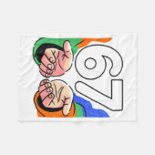 Cute Six Seven 6 7 Meme Gen Alpha Slang 6 7 Hands Fleecedecke (Vorderseite (Horizontal))