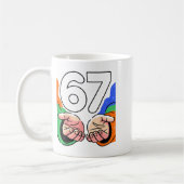Cute Six Seven 6 7 Meme Gen Alpha Slang 6 7 Hands  Kaffeetasse (Links)