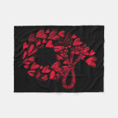 Cute Six Seven Love 67 Hearts Couple Number 6 Comf Fleecedecke (Vorderseite (Horizontal))