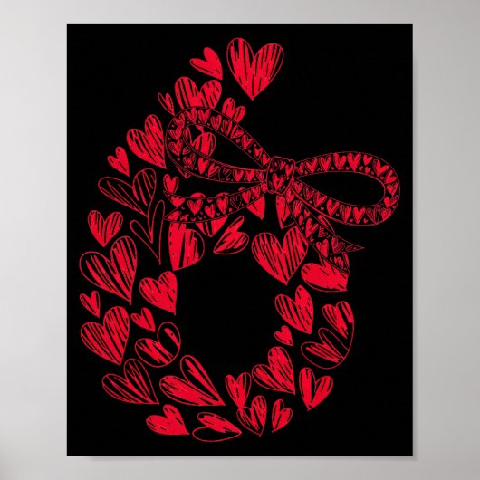 Cute Six Seven Love 67 Hearts Couple Number 6 Comf Poster (Vorne)