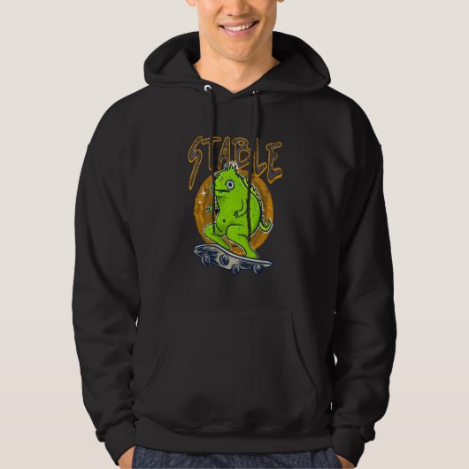 Cute Skateboarding Animal  Hoodie (Vorderseite)
