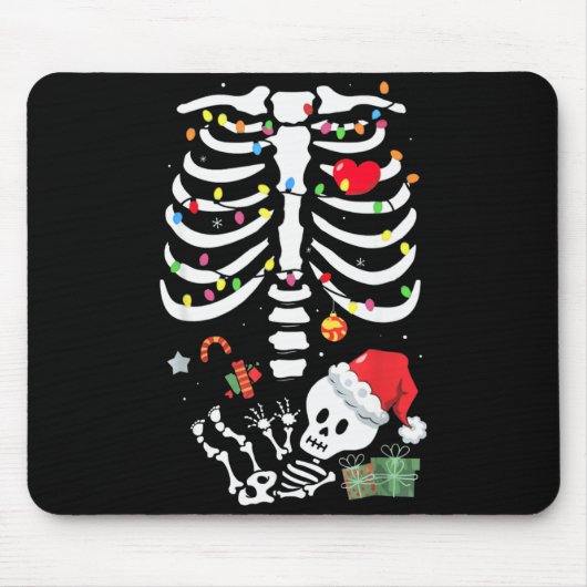 Cute Skeleton Baby Xmas Maternity Mom Pregnancy Ch Mousepad (Vorne)