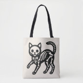 Cute Skeleton Cat Tasche (Vorderseite)