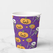 Cute Skeleton Fun For Halloween Pappbecher (Vorderseite)