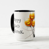 Cute Skeleton Girl with Pumpkin Balloons  Tasse (Vorderseite Links)