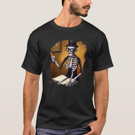 Cute Skeleton Teacher Professor School Halloween T-Shirt (Vorderseite)
