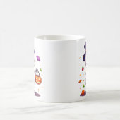 Cute Skeleton With Candy Halloween Mug Kaffeetasse (Mittel)