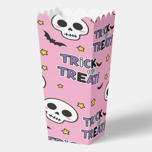 Cute Skeletons Pink For Halloween Geschenkschachtel (Rückseite)