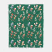 Cute Skiing Animals Fleece Blanket (Vorderseite)