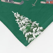 Cute Skiing Animals Fleece Blanket (Ecke)