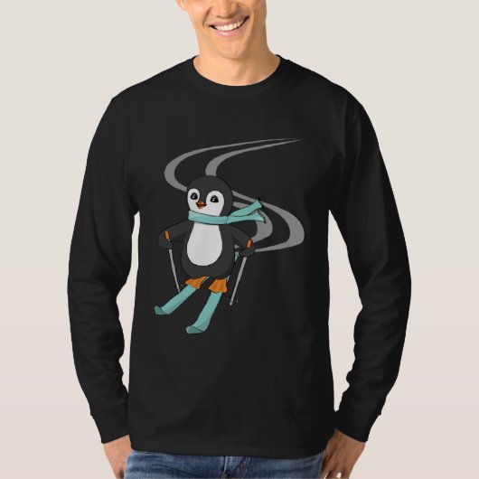 Cute Skiing Penguin Animal   Penguins T-Shirt (Vorderseite)