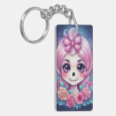 Cute Skull Acrylic Keychain Schlüsselanhänger (Vorderseite links)