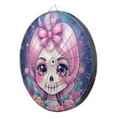 Cute Skull Dartboard Dartscheibe (Vorderseite rechts)