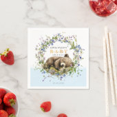 Cute Sleeping Baby Bear Baby Shower Napkins Serviette (Beispiel)