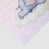 Cute Sleeping Baby Elephant Baby Shower Seidenpapier (Ausschnitt)