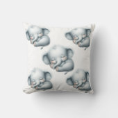 Cute Sleeping Baby Elephant on Cloud - Nursery Dec Kissen (Vorderseite)