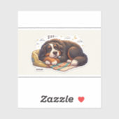 "Cute Sleeping Bernese Mountain Dog Sticker (Blatt)