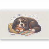 "Cute Sleeping Bernese Mountain Dog Sticker (Vorderseite)