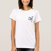 Cute Sleeping Blue Bird Nestled in a Silver Spoon T-Shirt (Vorderseite)