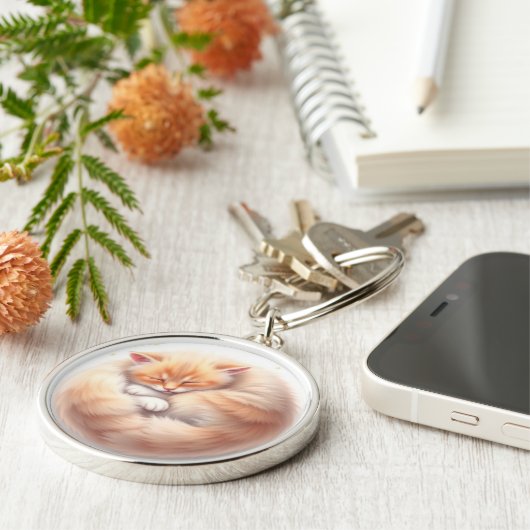 cute sleeping cat schlüsselanhänger (Seite)