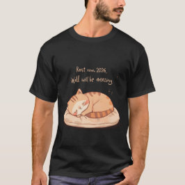 Cute Sleeping Cat Shirt – Relaxing New Year Gift 
