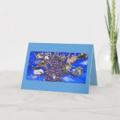 Cute Sleeping Cats in Tree  Karte (Vorderseite)