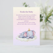 Cute Sleeping Elephant Baby Shower Enclosure Card Begleitkarte (Stehend Vorderseite)