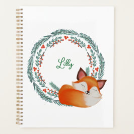 Cute Sleeping Fox Personalized Planer